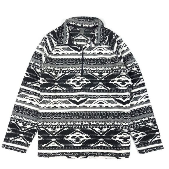 EDDIE BAUER Midweight Quarter Zip Fleece Pullover Fossil Plus Size XXL Gorpcore - Picture 1 of 10